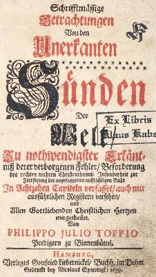 Bild Nr.1: 144-202 Toppe,P.J.: (Alte Drucke, Handschriften und Theologie)
