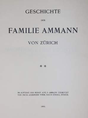 Bild Nr.1: 144-2044 Ammann,A.F.: (Schweiz, Zürich)