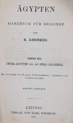 Bild Nr.1: 144-2070 Ägypten.: (Verschiedene Länder - Geschichte, Baedeker)