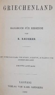 Bild Nr.1: 144-2077 Griechenland.: (Verschiedene Länder - Geschichte, Baedeker)