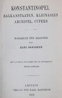 Bild Nr.1: 144-2080 Konstantinopel,: (Verschiedene Länder - Geschichte, Baedeker)