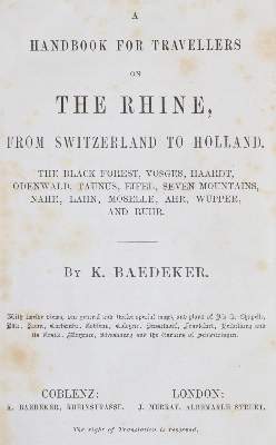 Bild Nr.8: 144-2083 Handbook for travellers, A,: (Verschiedene Länder - Geschichte, Baedeker, Rhein)