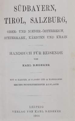 Bild Nr.1: 144-2091 Südbayern,: (Verschiedene Länder - Geschichte, Baedeker)