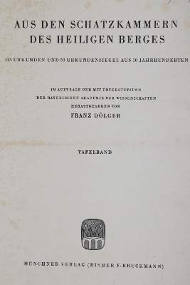 Bild Nr.1: 144-2110 Dölger,F.: (Verschiedene Länder - Geschichte, Griechenland)