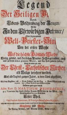 Bild Nr.1: 144-213 Weissbacher,M.: (Alte Drucke, Handschriften und Theologie)
