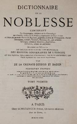 Bild Nr.1: 144-218 Aubert de la Chesnaye des Bois,F.-A.: (Genealogie und Heraldik)