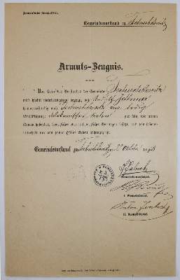 Bild Nr.1: 144-2188 Armuts-Zeugnis: (Jettmar)