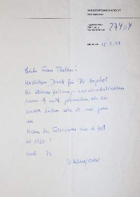 Bild Nr.2: 144-2192 Kempowski, Walter,: (Autographen)