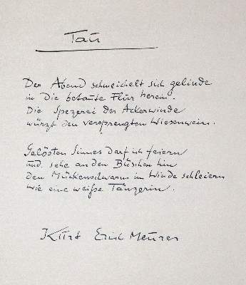 Bild Nr.1: 144-2198 Meurer, Kurt Erich,: (Autographen)