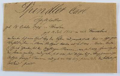 Bild Nr.3: 144-2207 Spindler, Carl,: (Autographen)
