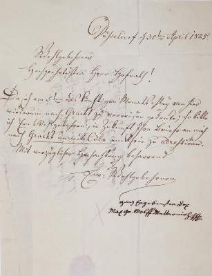 Bild Nr.1: 144-2215 Wolff-Metternich, Max Graf,: (Autographen)