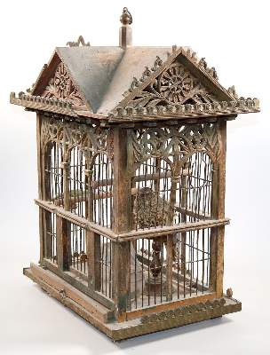 Bild Nr.2: 144-2218 Antiker Vogelkäfig.: (Varia)