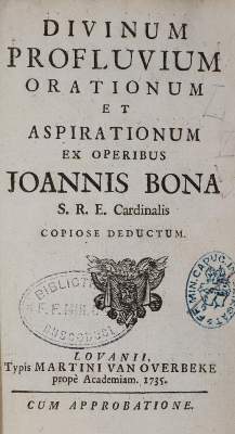 Bild Nr.1: 144-23 Bona,G.: (Alte Drucke, Handschriften und Theologie)