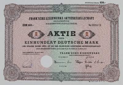 Bild Nr.5: 144-236 Frank'sche Eisenwerke Adolfshütte.: (Wirtschaft, Aktien)