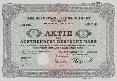 Bild Nr.6: 144-236 Frank'sche Eisenwerke Adolfshütte.: (Wirtschaft, Aktien)
