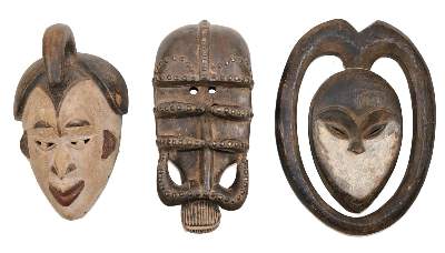 Bild Nr.1: 144-2381 Afrikanische Masken.: (Afrika, Masken)