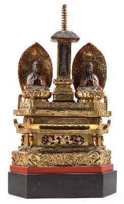 Bild Nr.1: 144-2435 Altar mit zwei Buddhas.: (Asiatika)