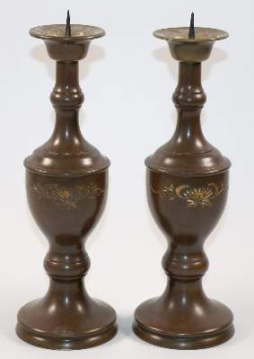 Bild Nr.1: 144-2502 Paar Kerzenleuchter,: (Asiatika)