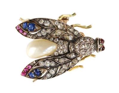 Bild Nr.1: 144-2647 Käferbrosche museal.: (Schmuck, Broschen)