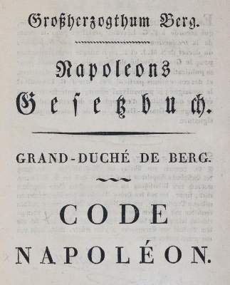 Bild Nr.1: 144-278 Napoleons Gesetzbuch.: (Juridica und Kriminologie, Code Napoleon)