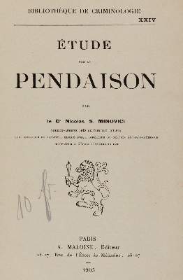 Bild Nr.8: 144-282 Minovici,N.S.: (Juridica und Kriminologie)