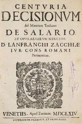 Bild Nr.1: 144-288 Zacchia,L.: (Juridica und Kriminologie)
