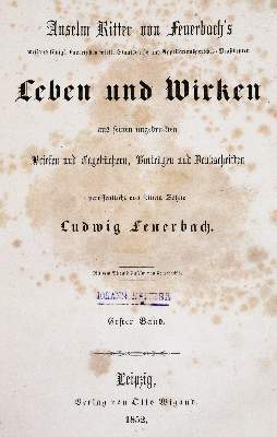 Bild Nr.1: 144-305 Feuerbach,J.P.A.v.: (Jus der Bibliothek v. Prof. Thomas Würtenberger)
