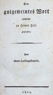 Bild Nr.1: 144-309 Gutgemeintes Wort, Ein,: (Jus der Bibliothek v. Prof. Thomas Würtenberger)
