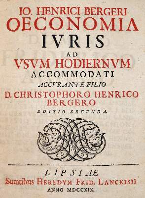 Bild Nr.1: 144-316 Berger,J.H.v.: (Jus der Bibliothek v. Prof. Thomas Würtenberger, Juridica und Kriminologie)