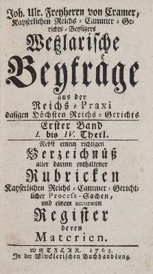 Bild Nr.1: 144-319 Cramer,J.U.: (Jus der Bibliothek v. Prof. Thomas Würtenberger, Juridica und Kriminologie)