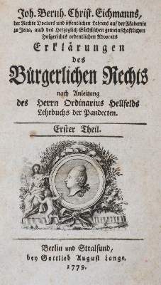 Bild Nr.1: 144-320 Eichmann,J.B.C.: (Jus der Bibliothek v. Prof. Thomas Würtenberger, Juridica und Kriminologie)