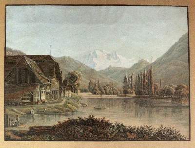 Bild Nr.7: 144-3536 Gebrigslandschaften.: (Künstlergraphik)