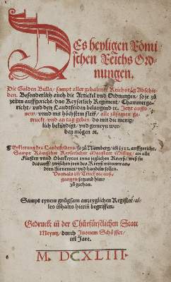 Bild Nr.1: 144-37 Des heyligen Roemischen Reichs Ordnungen.: (Alte Drucke, Handschriften und Theologie)