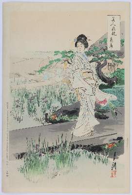 Bild Nr.1: 144-3761 Gekko, Ogata: (Künstlergraphik, Japan)