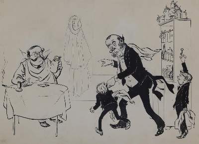 Bild Nr.10: 144-3841 Hengeler, Adolf: (Künstlergraphik, Karikatur)