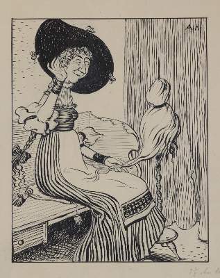 Bild Nr.2: 144-3841 Hengeler, Adolf: (Künstlergraphik, Karikatur)