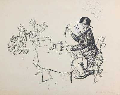 Bild Nr.2: 144-3842 Hengeler, Adolf: (Künstlergraphik, Karikatur)