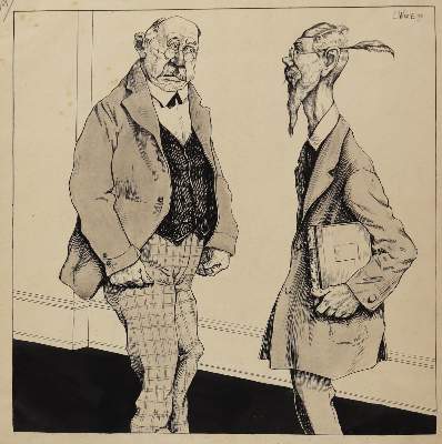 Bild Nr.8: 144-3857 Konvolut.: (Künstlergraphik, Karikatur)