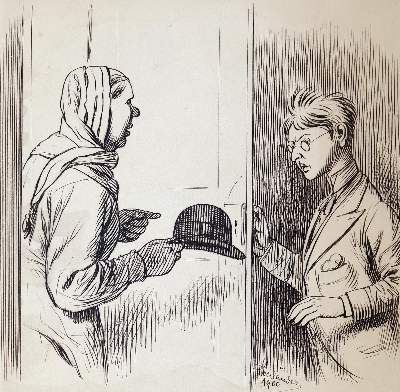 Bild Nr.4: 144-3860 Oberländer, Adolf: (Künstlergraphik, Karikatur)