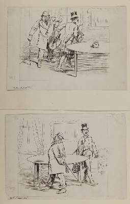 Bild Nr.1: 144-3865 Oberländer, Adolf: (Künstlergraphik, Karikatur)