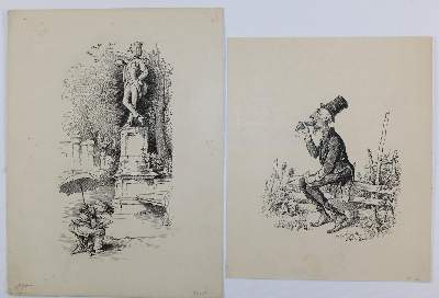 Bild Nr.5: 144-3865 Oberländer, Adolf: (Künstlergraphik, Karikatur)