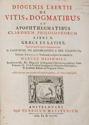 Bild Nr.1: 144-39 Diogenes Laertius.: (Alte Drucke, Handschriften und Theologie)
