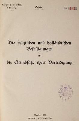 Bild Nr.1: 144-399 Belgischen und holländischen Befestigungen, Die,: (Militaria)