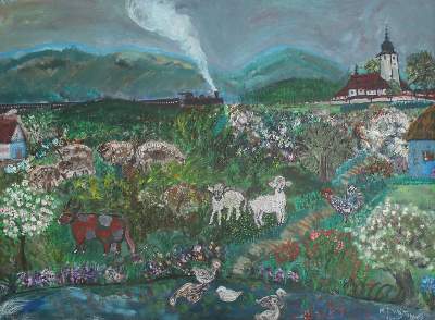 Bild Nr.1: 144-4112 Wojtowicz, Maria: (Künstlergraphik, Naive Kunst)
