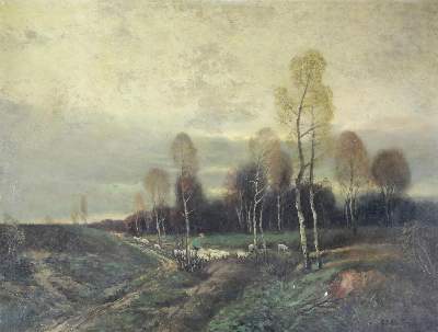 Bild Nr.1: 144-4322 Schafherde: (Künstlergraphik)