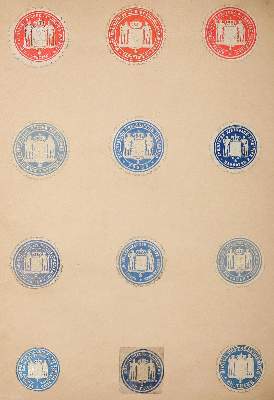 Bild Nr.1: 144-467 Klebestempel bzw. Trockenstempel.: (Numismatik u. Siegelkunde, Medaillen)