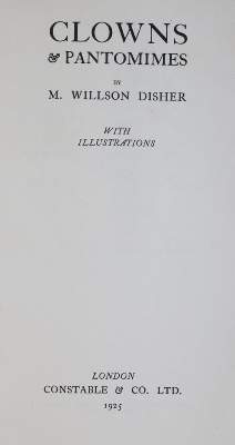 Bild Nr.1: 144-522 Disher, M. Willson.: (Zirkus)
