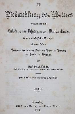 Bild Nr.1: 144-536 Neßler,J.: (Küche und Haushalt, Getränke, Wein)