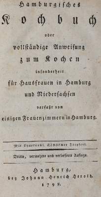 Bild Nr.1: 144-549 Hamburgisches Kochbuch: (Küche und Haushalt, Kochbücher, Hamburg)