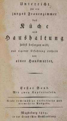 Bild Nr.1: 144-554 (Morgenstern-Schulze,J.K.).: (Küche und Haushalt, Kochbücher)